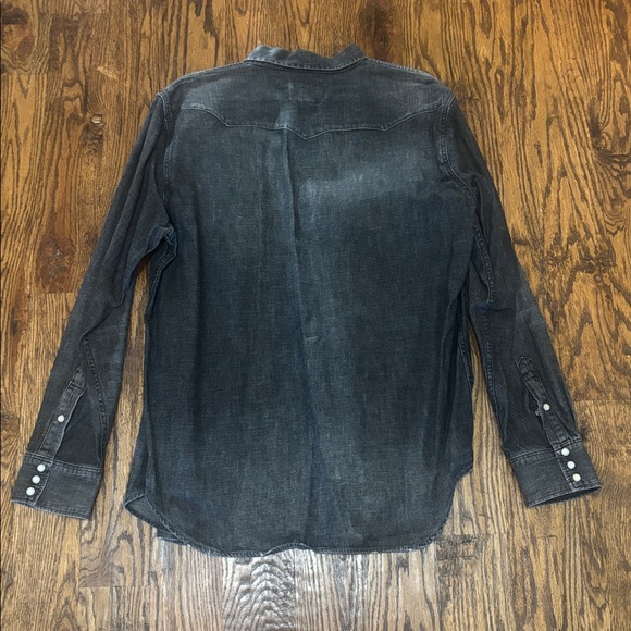 Vintage Polo by Ralph Lauren Black Denim Shirt XL - Picture 6 of 7